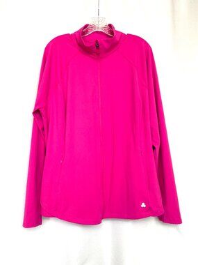 Tek Gear Fuchsia Ultrastretch Performance Jacket Barbiecore Athletic Zip-Up 2X
